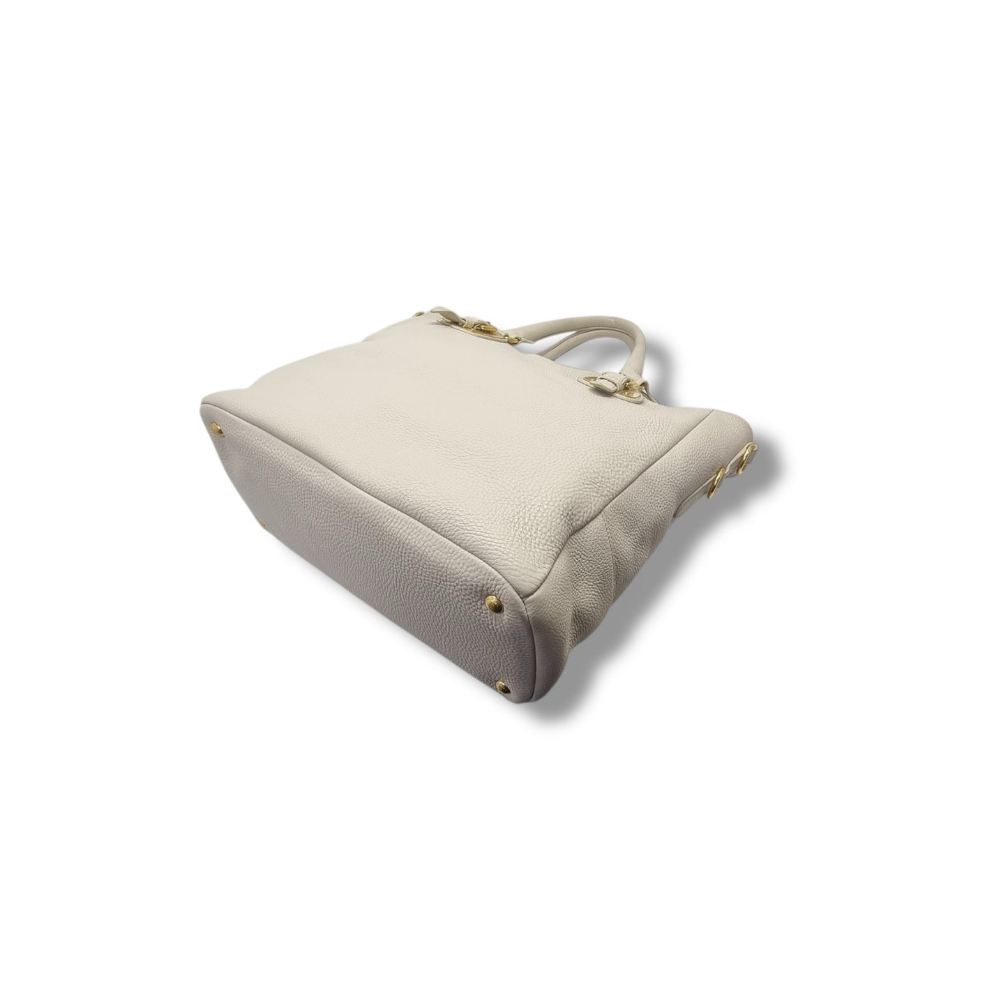 Prada Vitello Daino Tote Bag Ghw (Cream Off White)