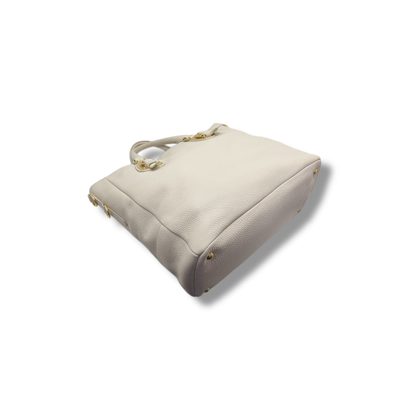 Prada Vitello Daino Tote Bag Ghw (Cream Off White)