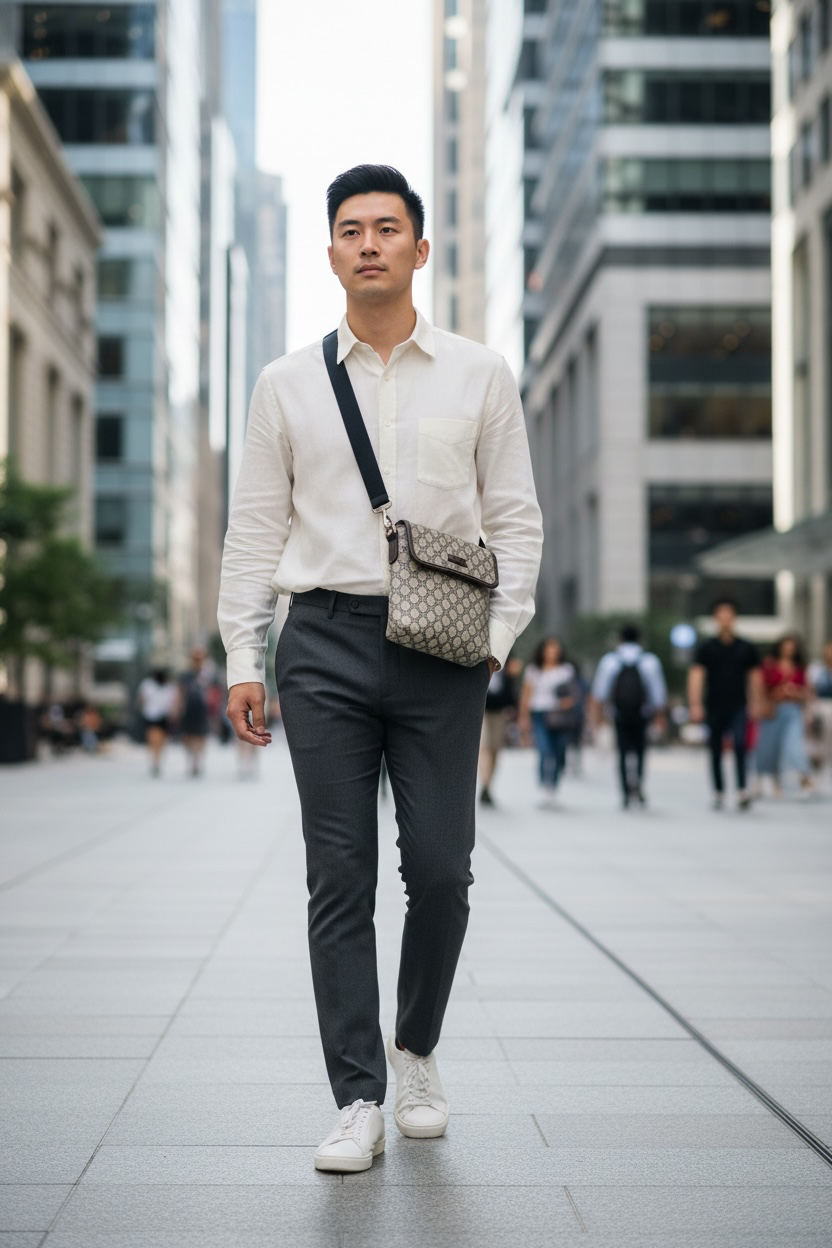 Gucci GG Supreme Messenger Bag Shw ( Navy Blue)