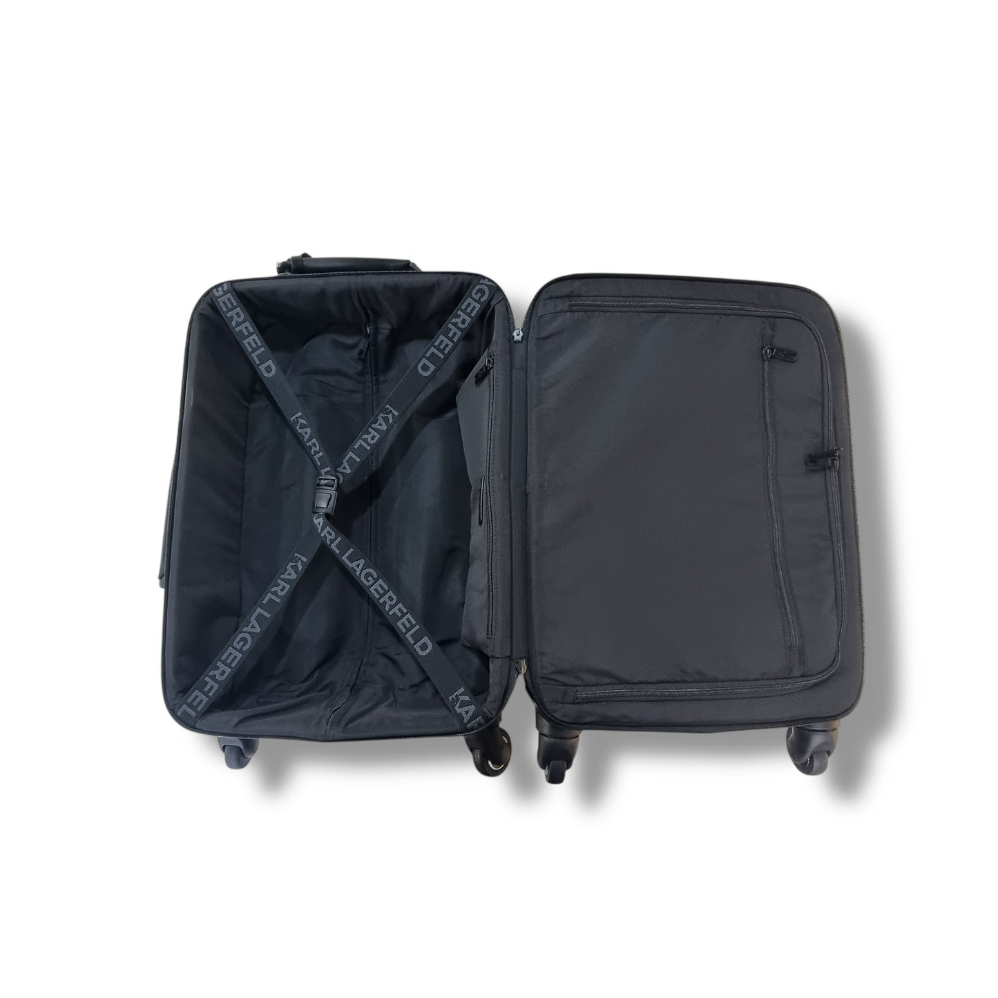 Karl Lagerfeld K/Monogram Trolley Case Bhw (Black/Grey)