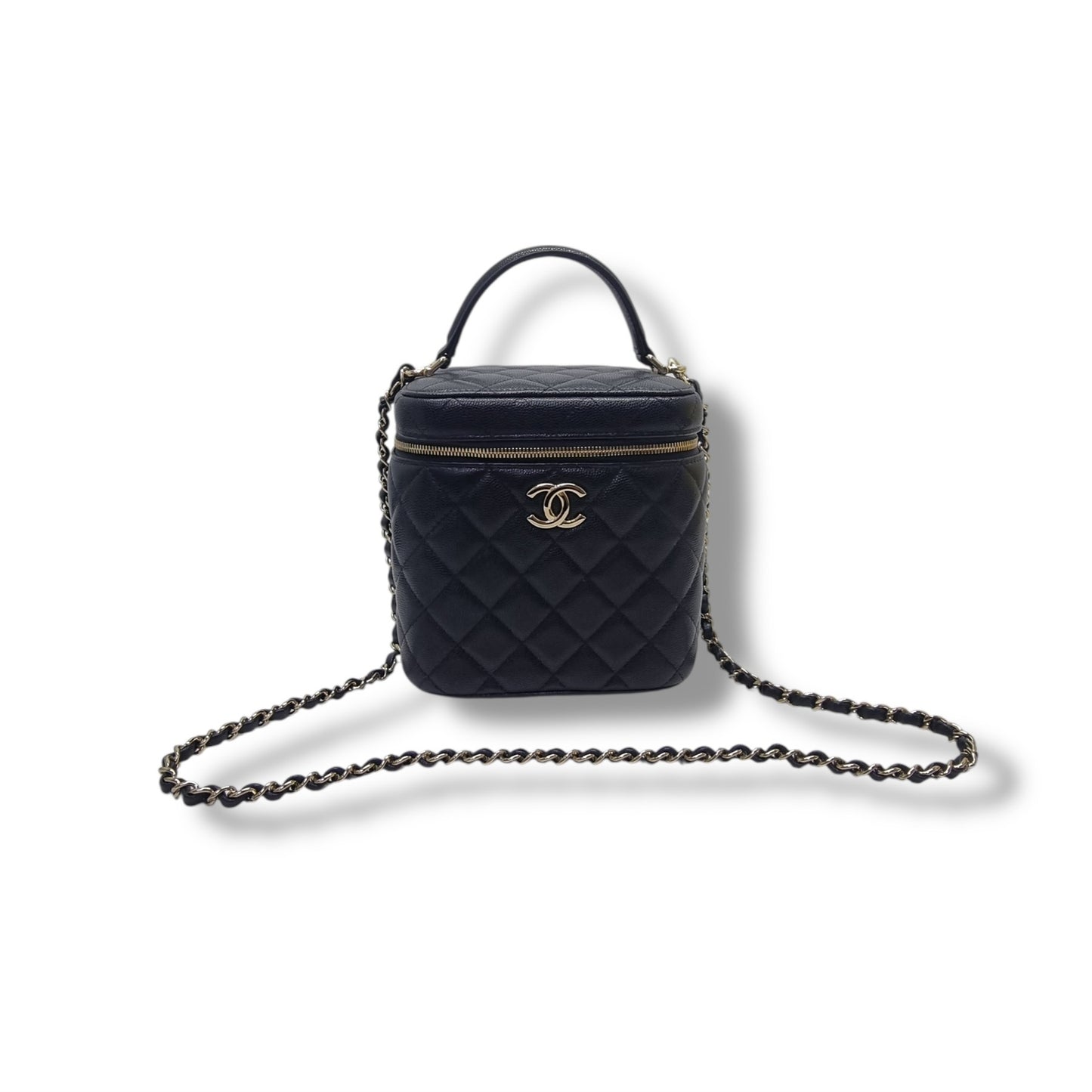 Chanel Vanity Case Caviar Ghw (Black)