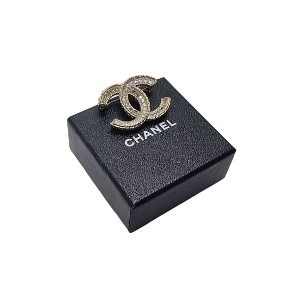 Chanel Brooch CC With Crystal Ghw