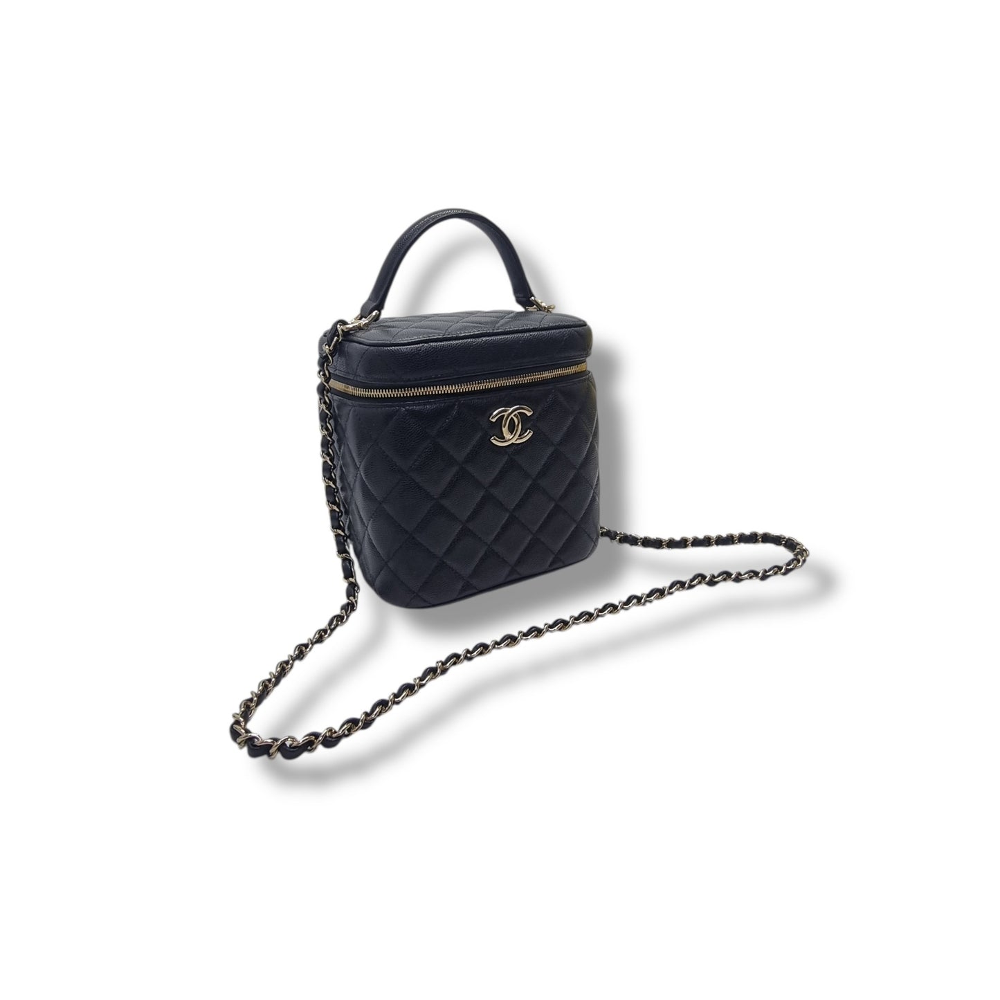 Chanel Vanity Case Caviar Ghw (Black)