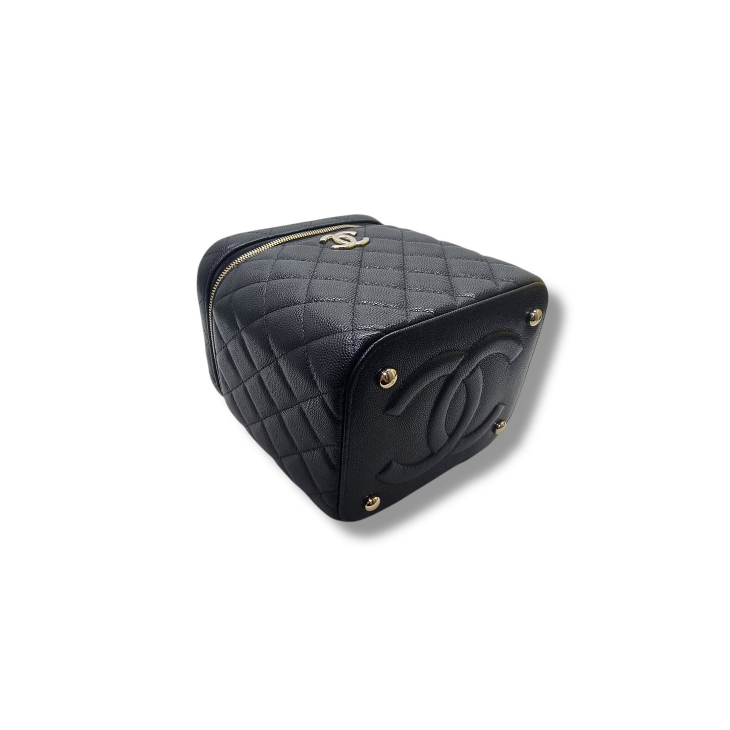 Chanel Vanity Case Caviar Ghw (Black)