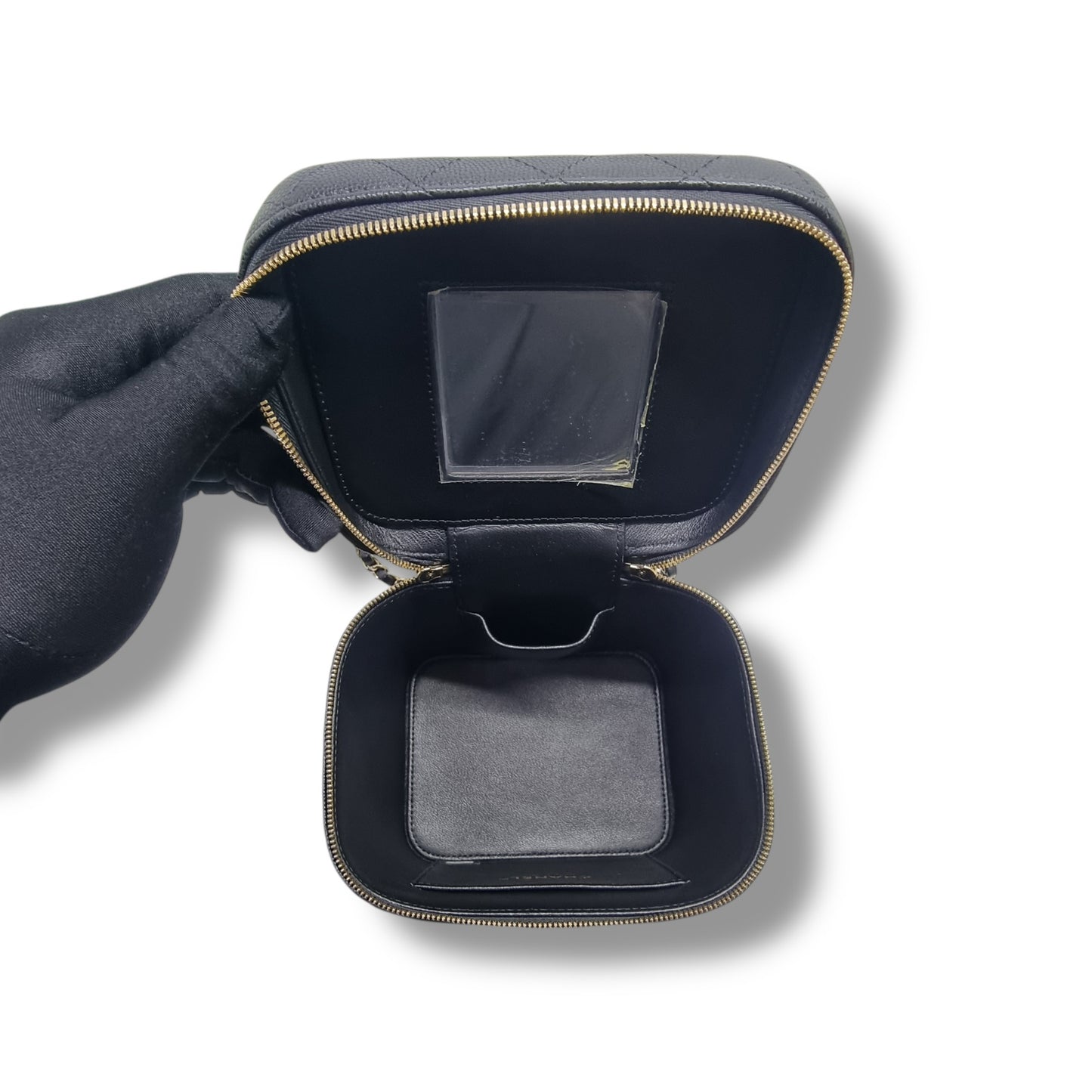 Chanel Vanity Case Caviar Ghw (Black)