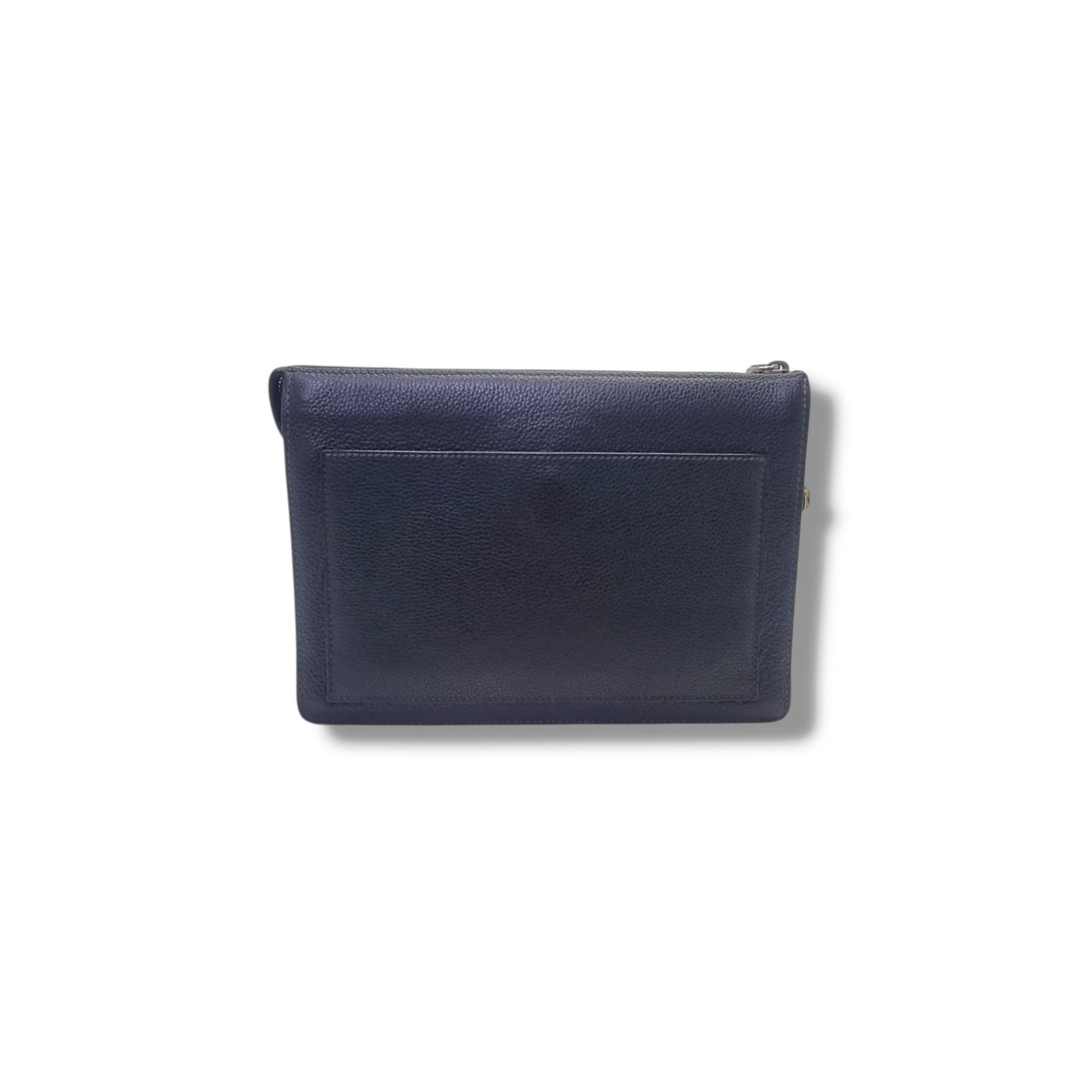 Prada Borsello Men Wrist Clutch Grained Calfskin Leather Shw (Black)