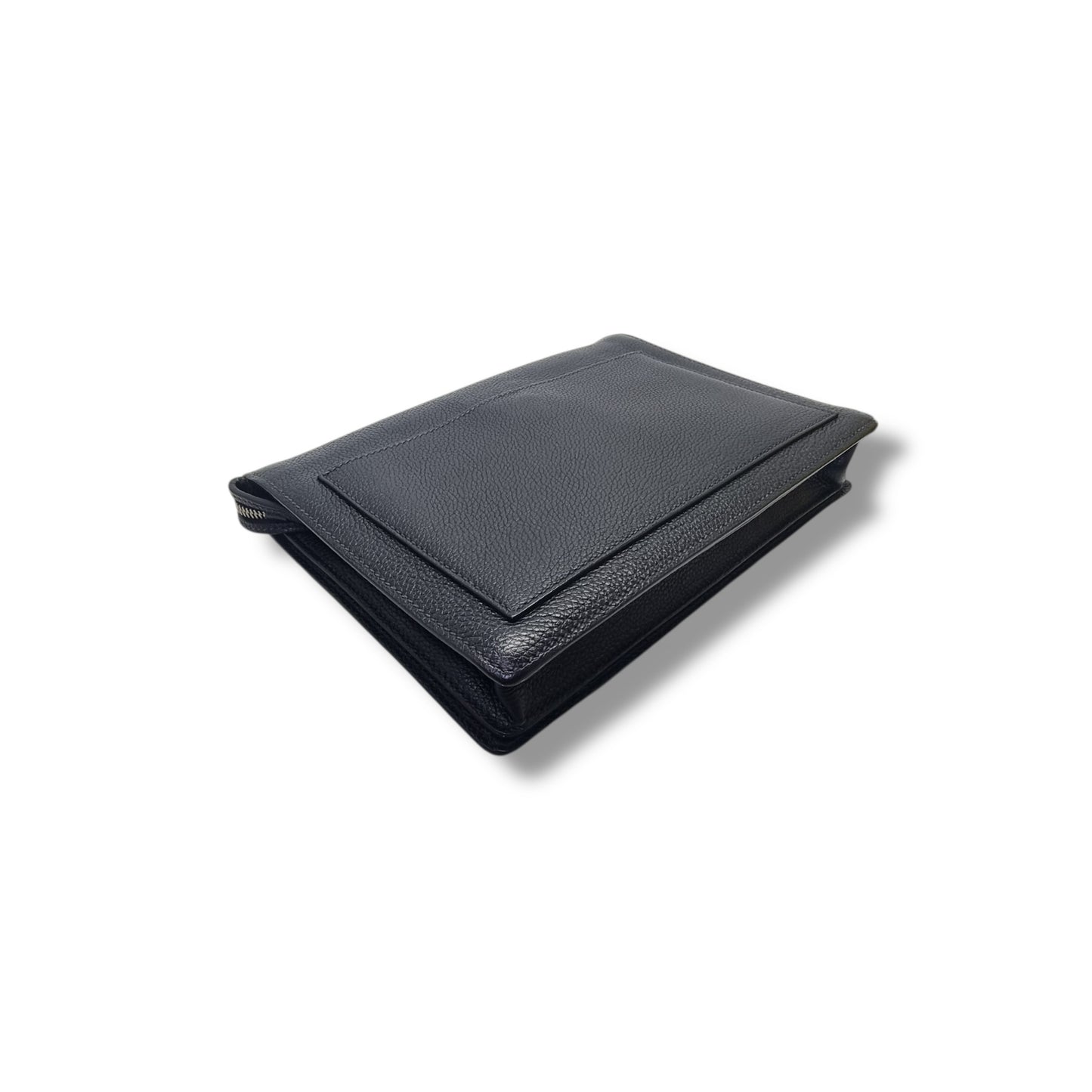 Prada Borsello Men Wrist Clutch Grained Calfskin Leather Shw (Black)