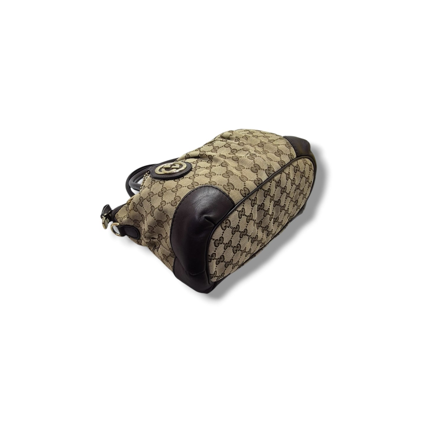 Gucci GG Sukey Canvas Tote Bag Ghw ( Beige/Brown)