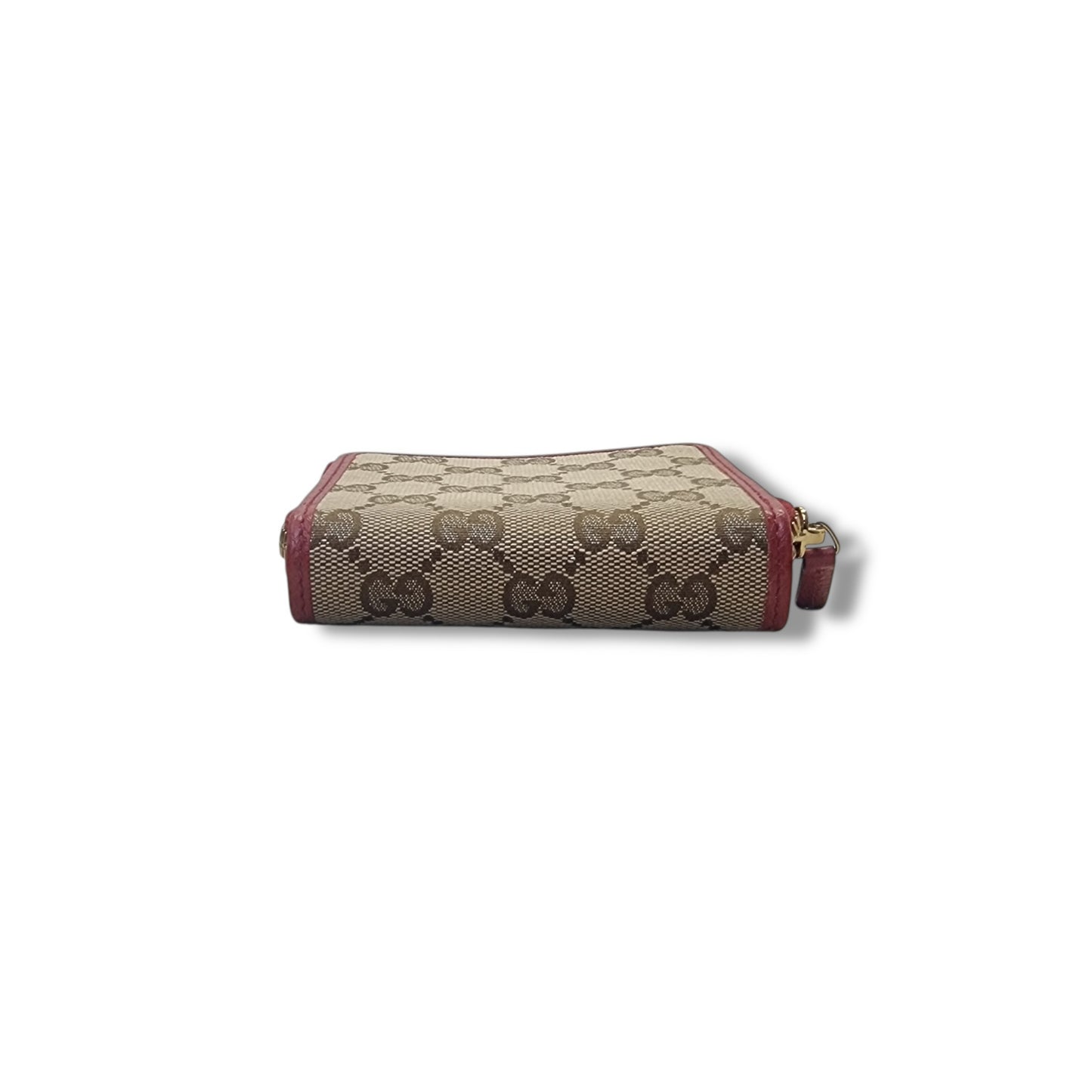 Gucci GG French Wallet Canvas Ghw (Beige/Red)