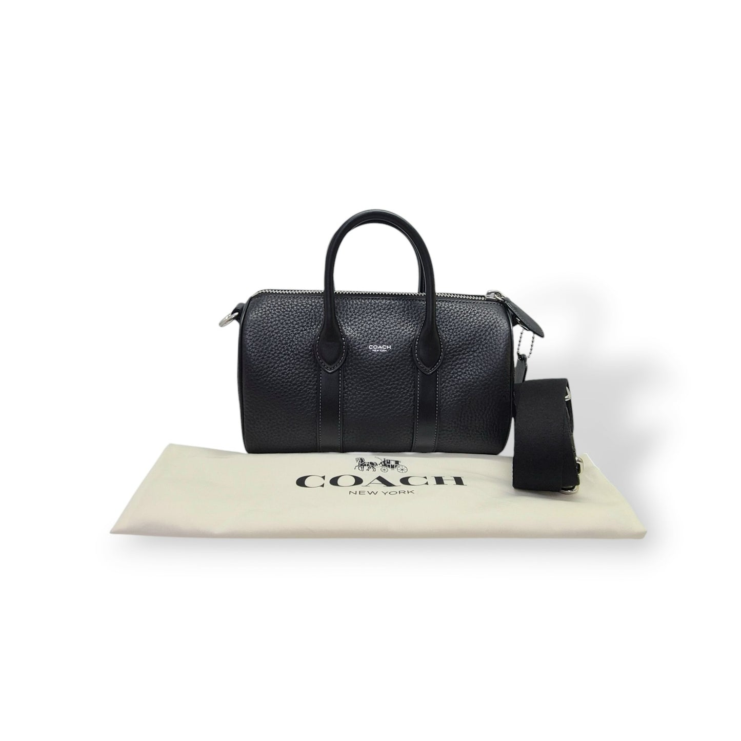 Coach Compass 25 Leather Boston Bag Shw (Black)