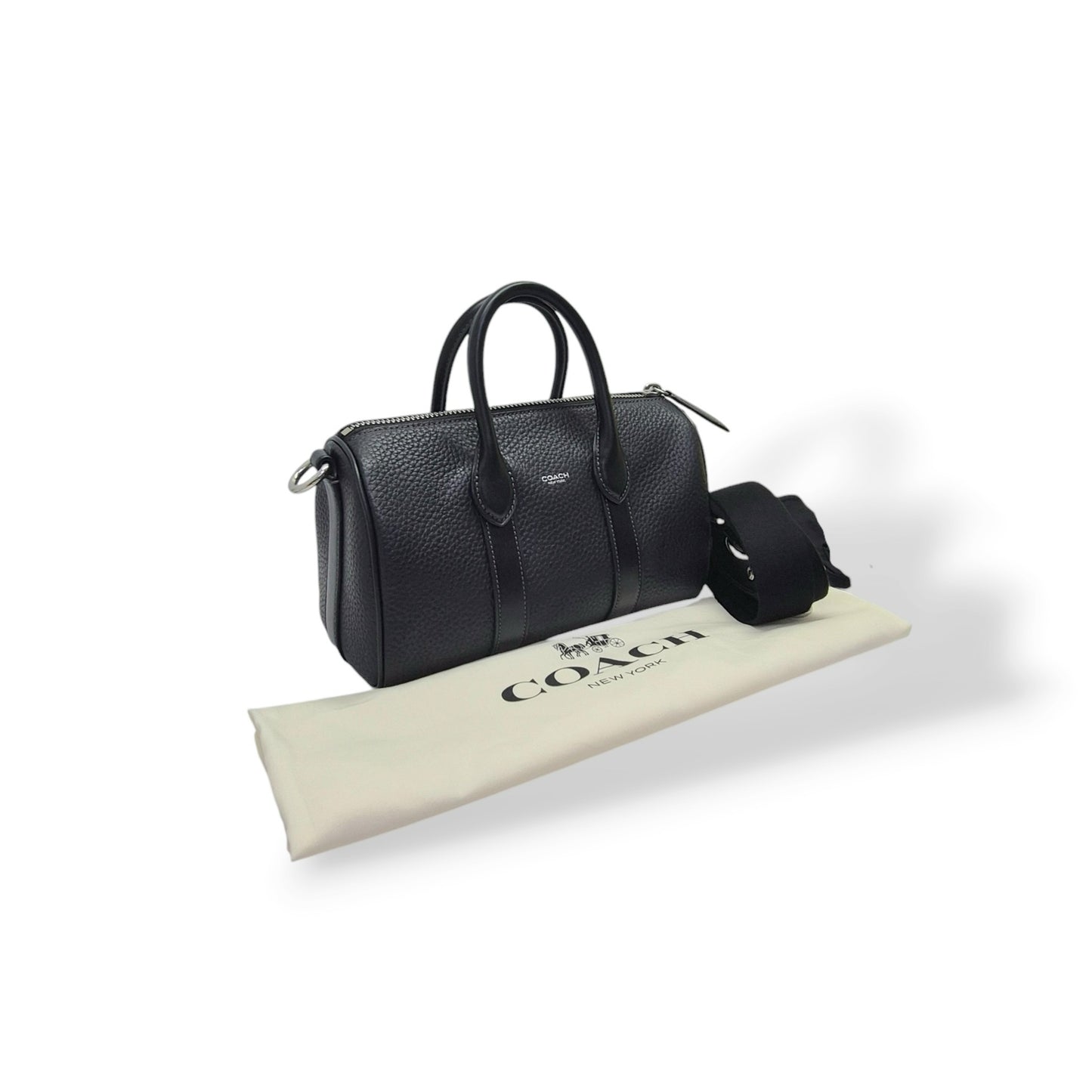 Coach Compass 25 Leather Boston Bag Shw (Black)
