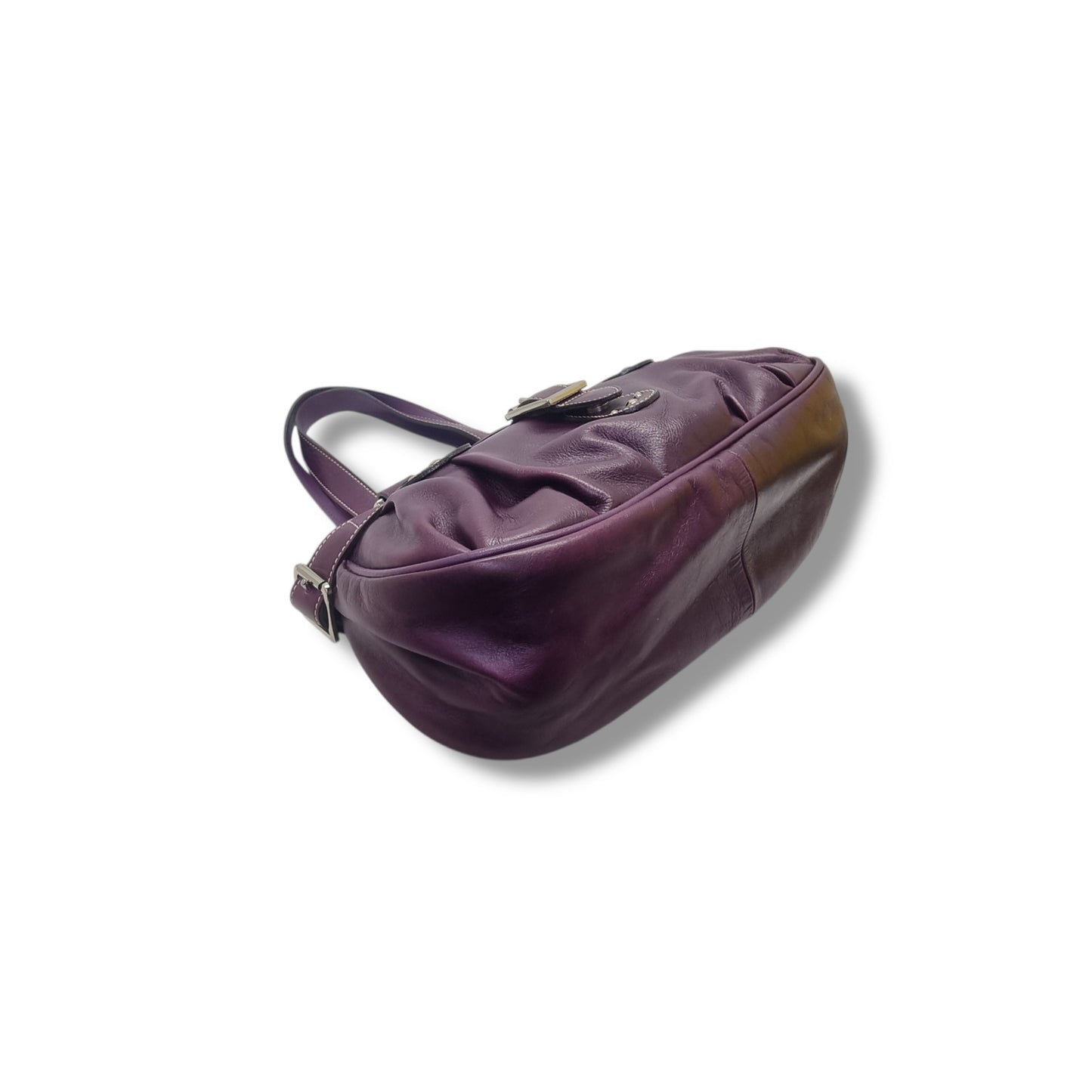 Longchamp Idole Leather Shw (Dark Purple)