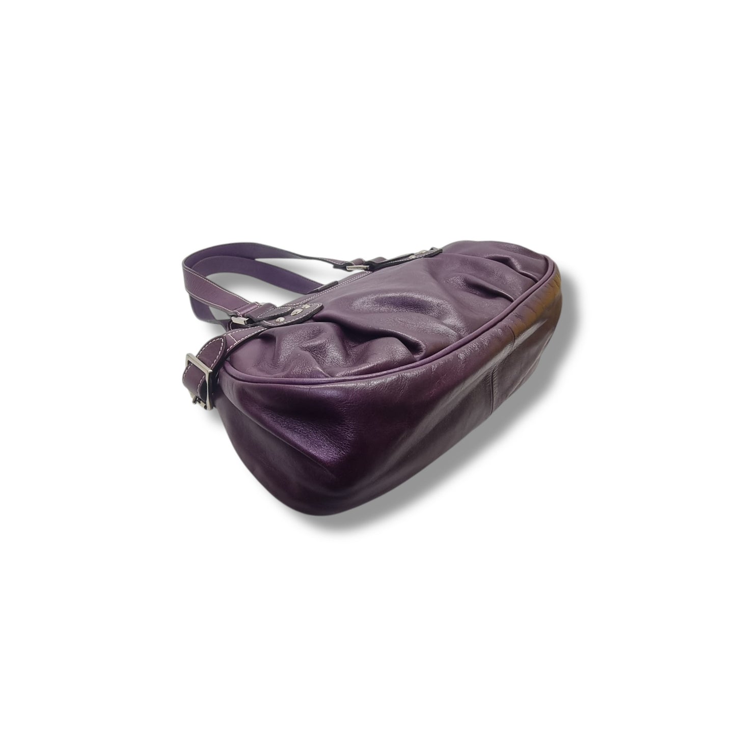 Longchamp Idole Leather Shw (Dark Purple)