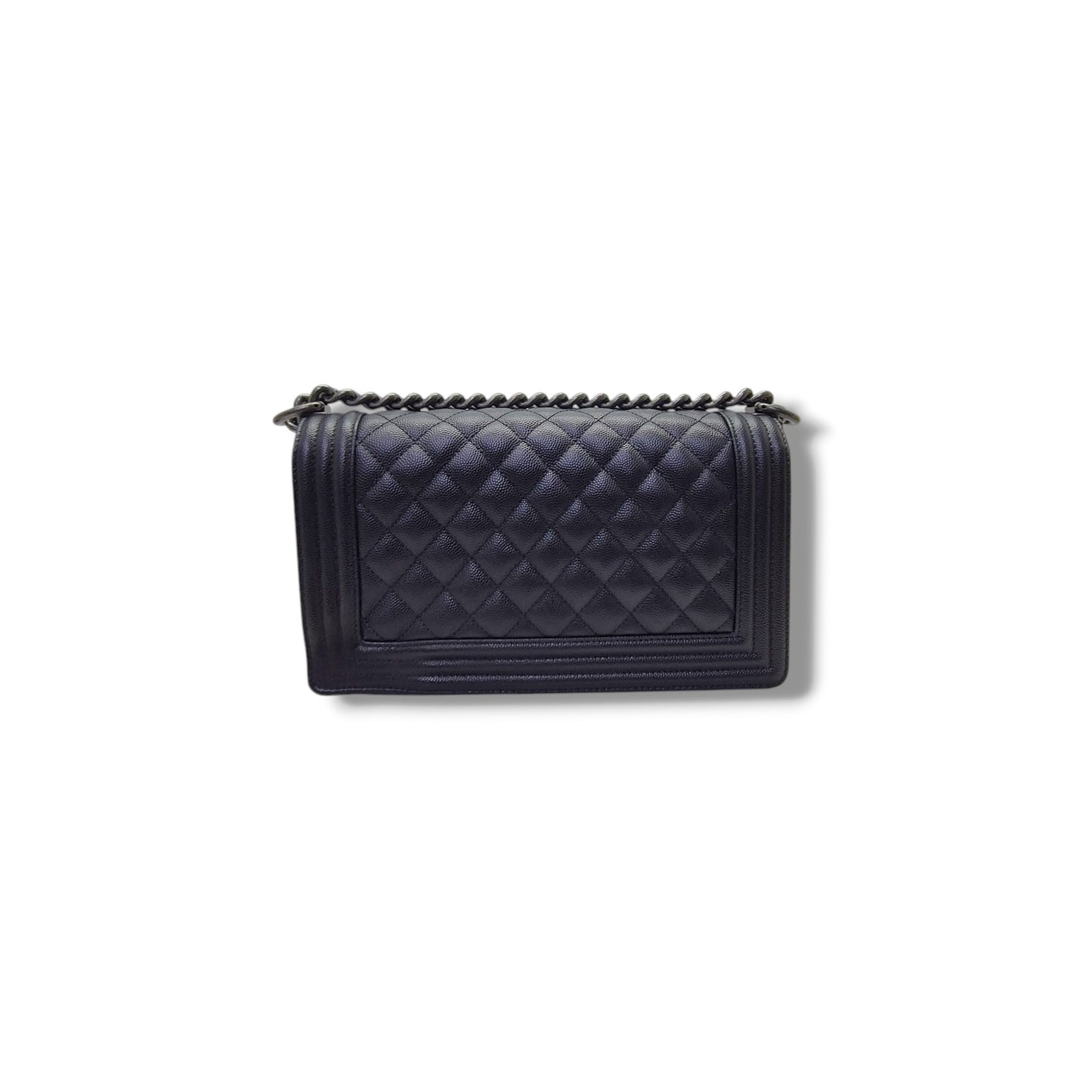 Chanel Boy Medium Caviar Rhw (Black)