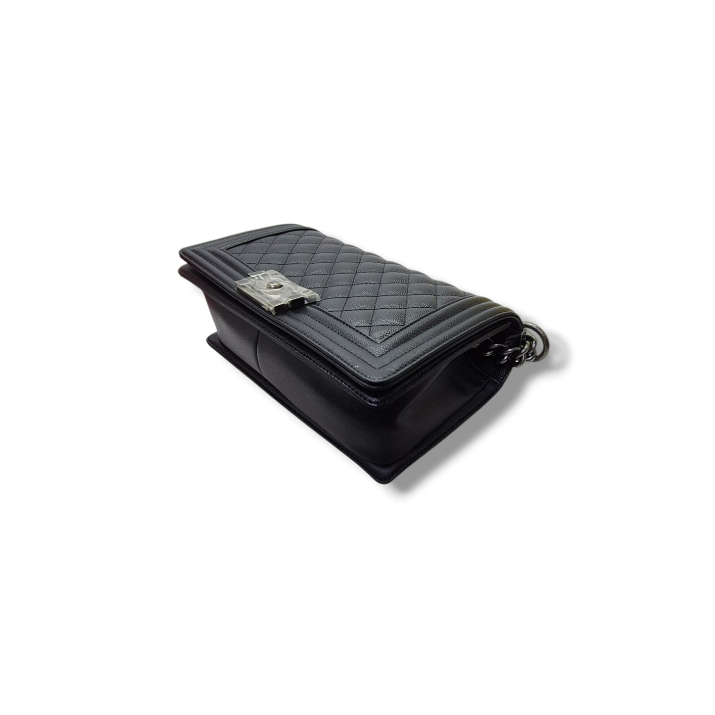 Chanel Boy Medium Caviar Rhw (Black)