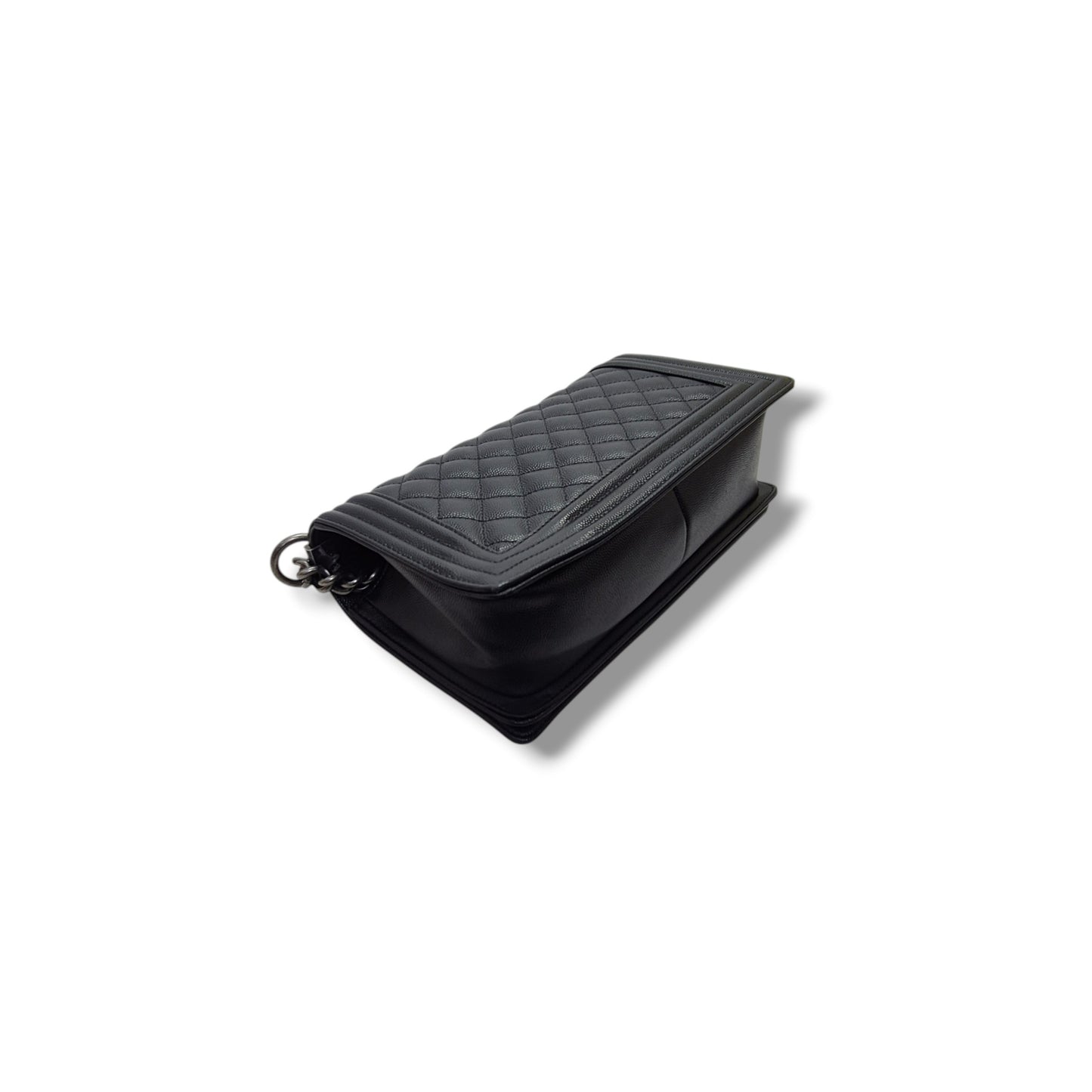 Chanel Boy Medium Caviar Rhw (Black)