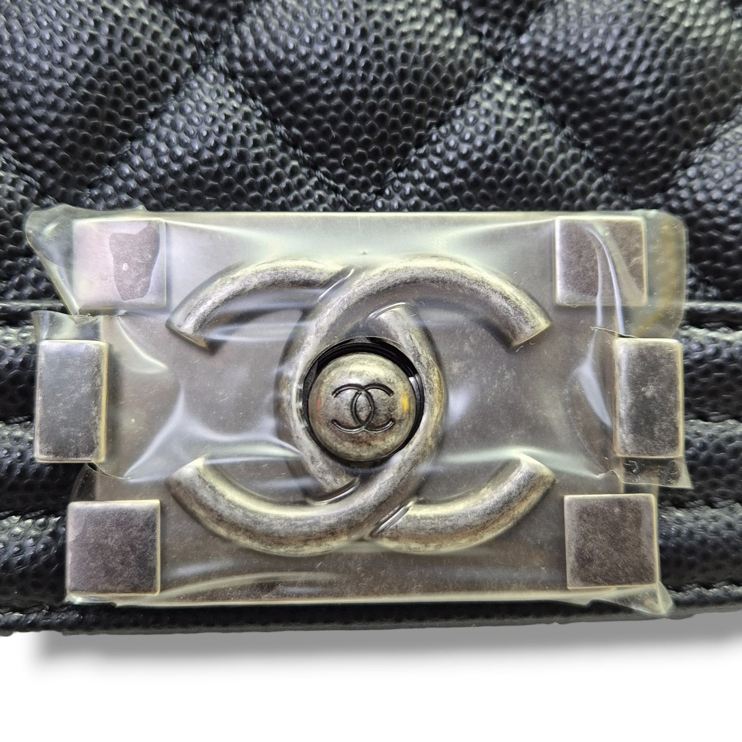 Chanel Boy Medium Caviar Rhw (Black)