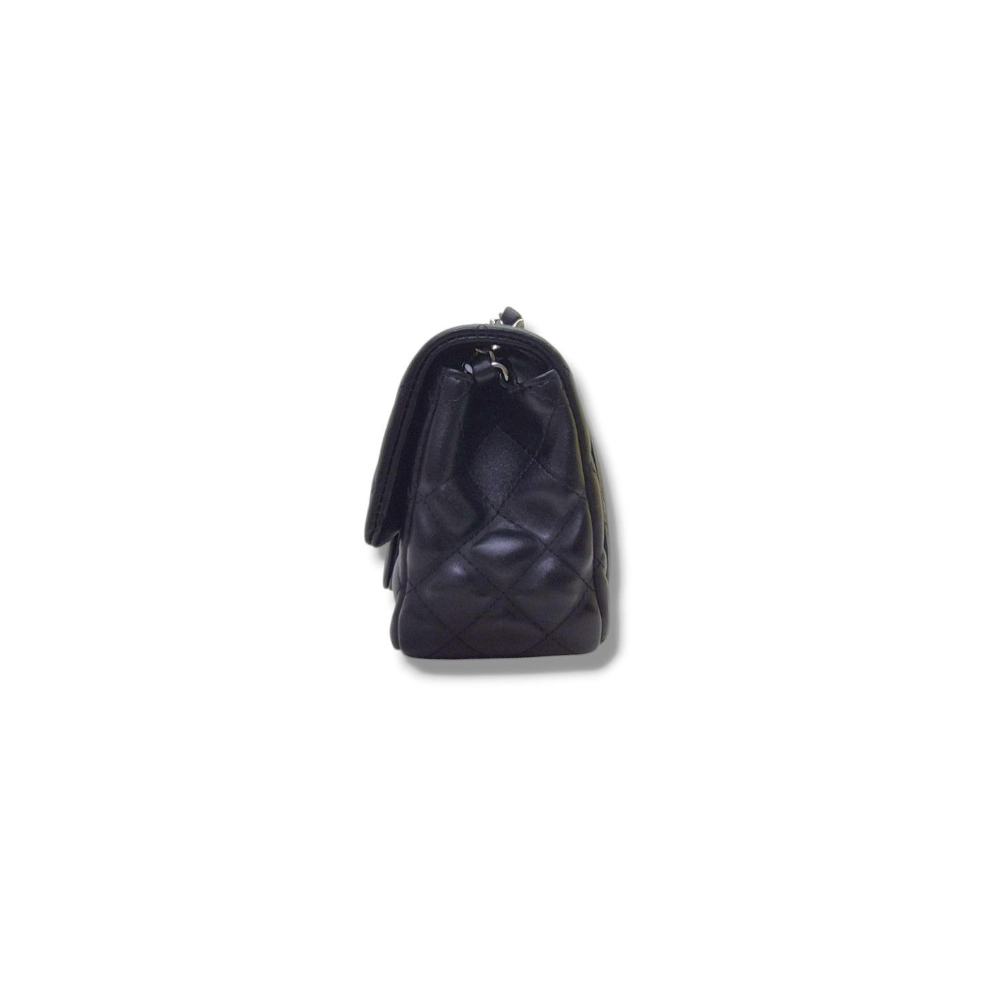 Chanel Classic Square Mini Flap Lambskin Shw (Black)