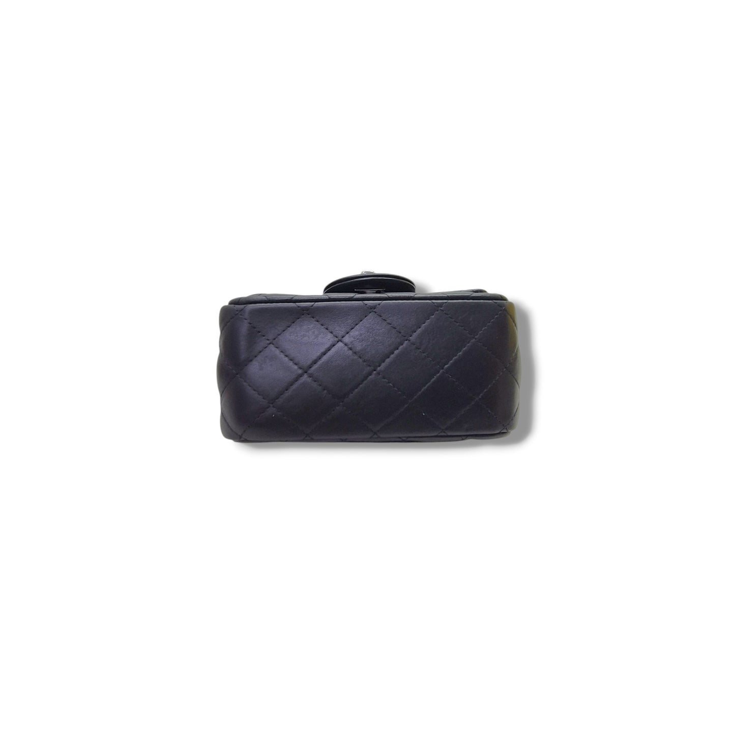 Chanel Classic Square Mini Flap Lambskin Shw (Black)