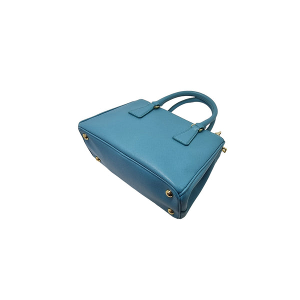 Prada BN2896 Saffiano Lux Mini Tote Bag Ghw (Turchese/Blue)