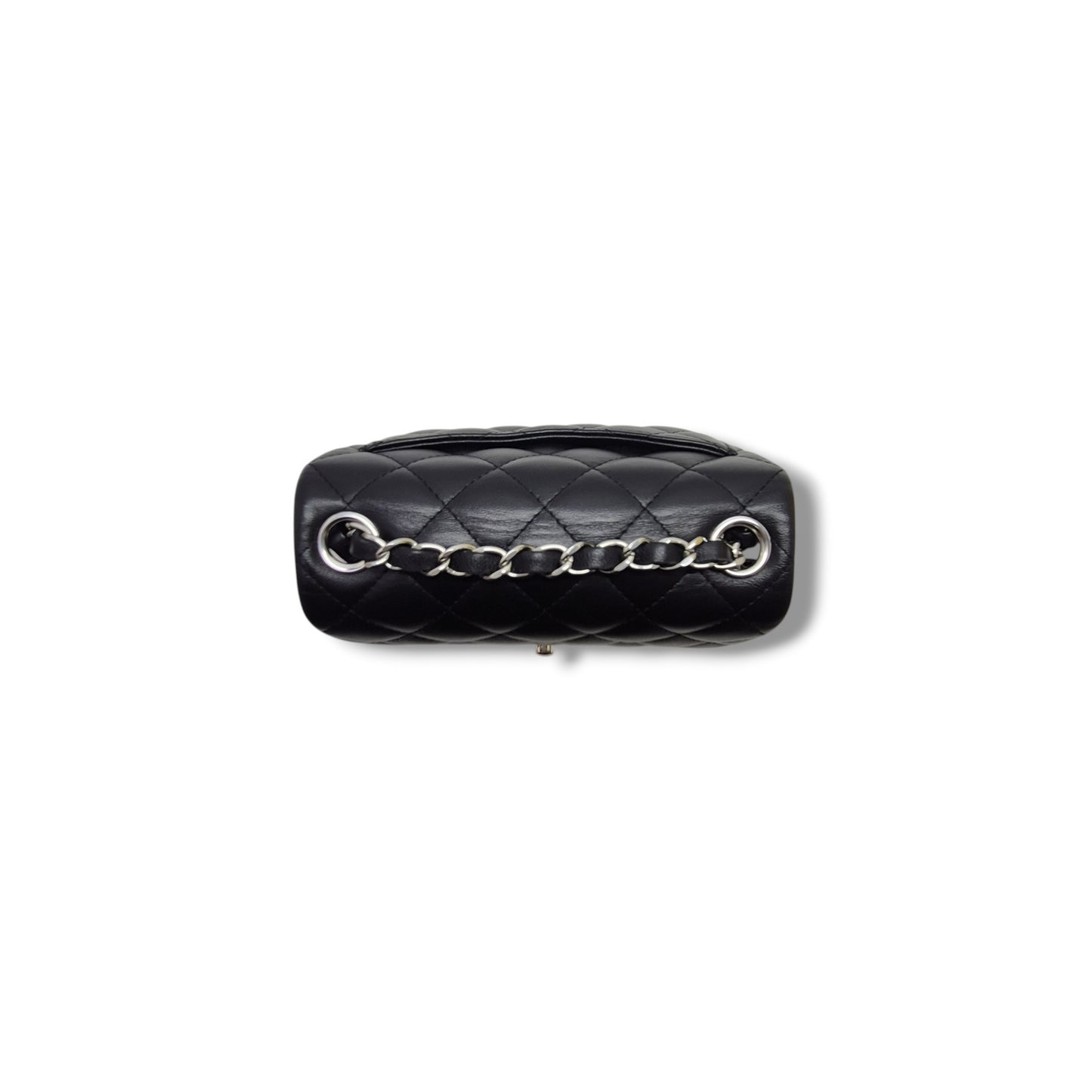 Chanel Classic Square Mini Flap Lambskin Shw (Black)