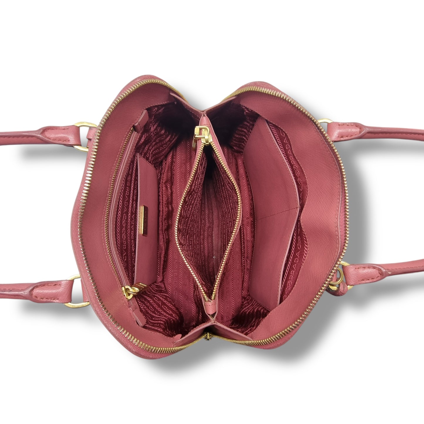 Prada 1BA837 Saffiano Lux Tote Bag Ghw (Pink)