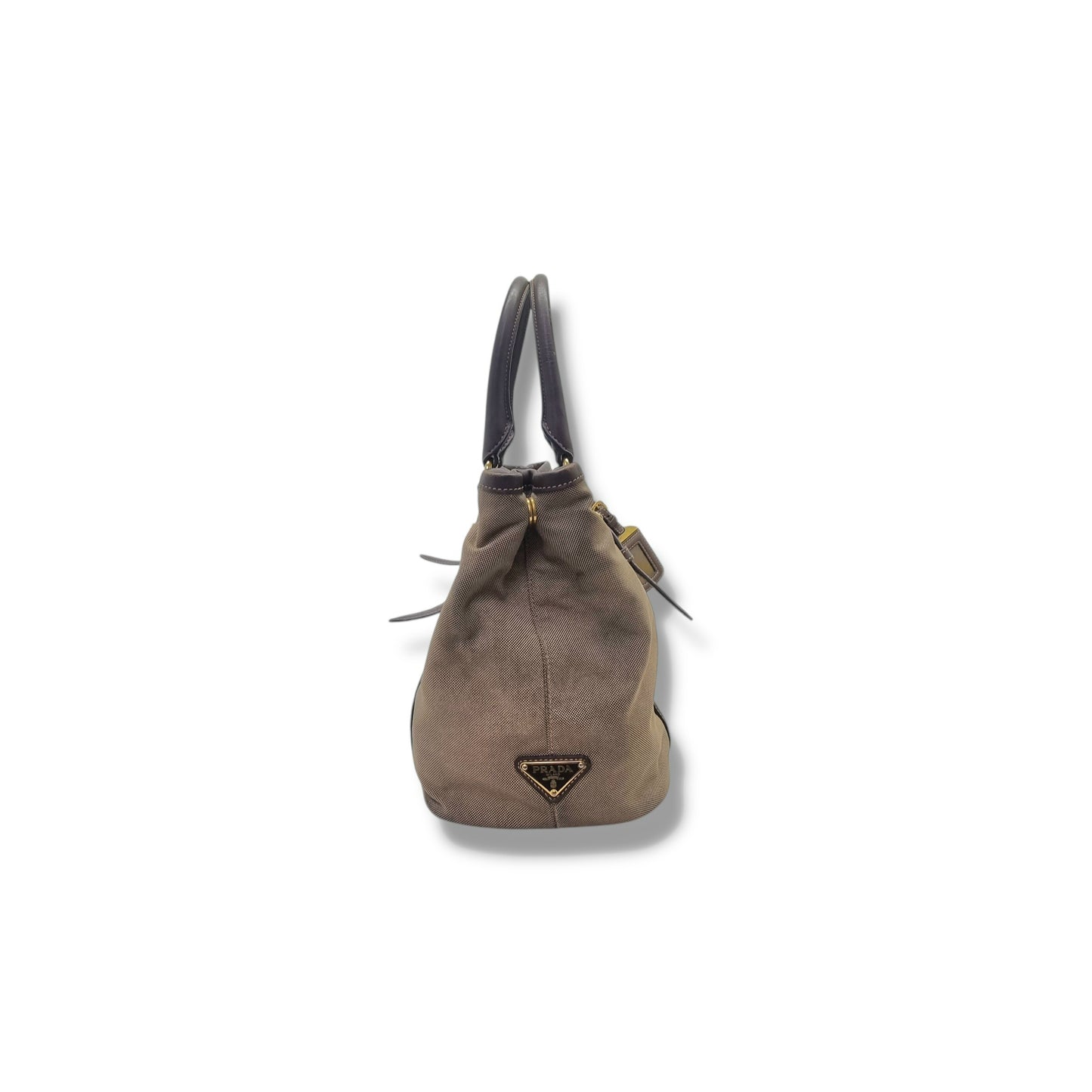 Prada BN1841 Logo Jacquard Tote Bag Ghw (Tan/Brown)