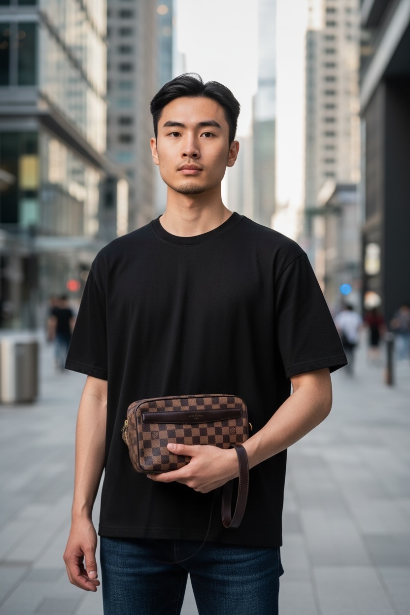 Louis Vuitton Saint Paul Clutch Damier Ebene Ghw