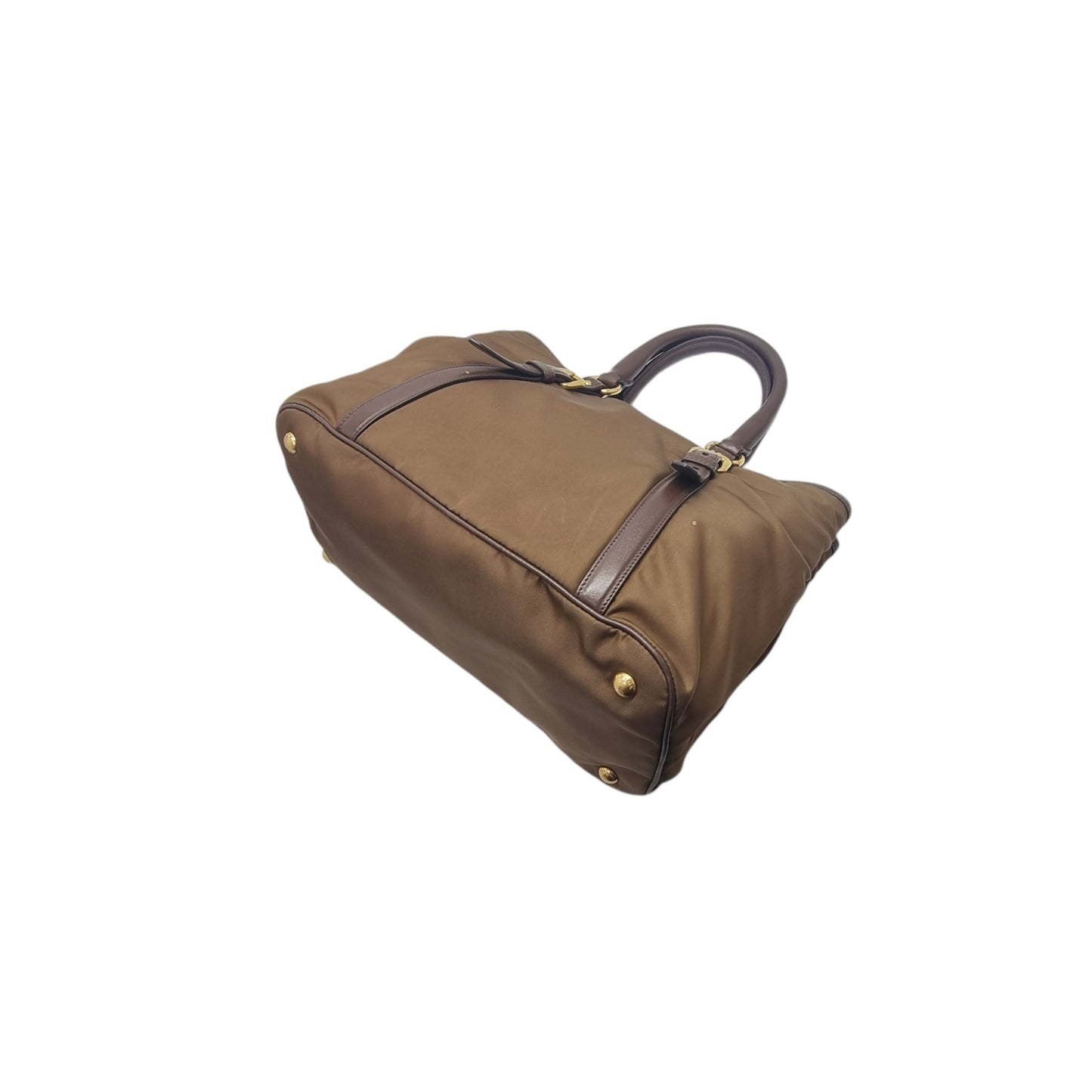 Prada BN2832 Nylon Tote Bag Ghw (Corinto/Brown)