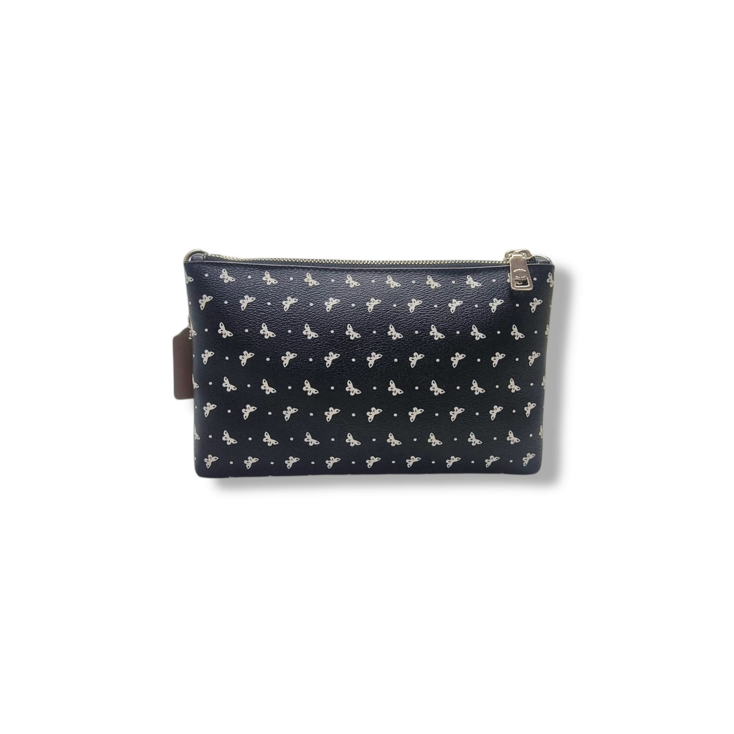 Coach Iyla Butterfly Bandana Print Leather Crossbody Ghw (White/Black)