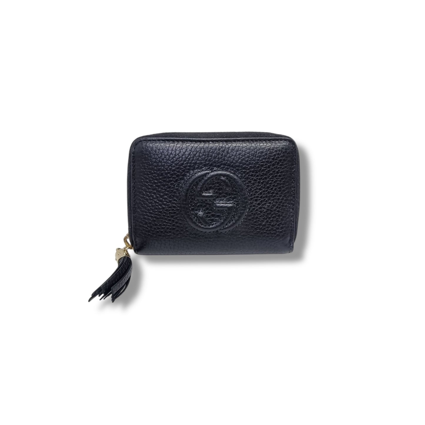 Gucci Soho Disco Leather Wallet Ghw (Black)