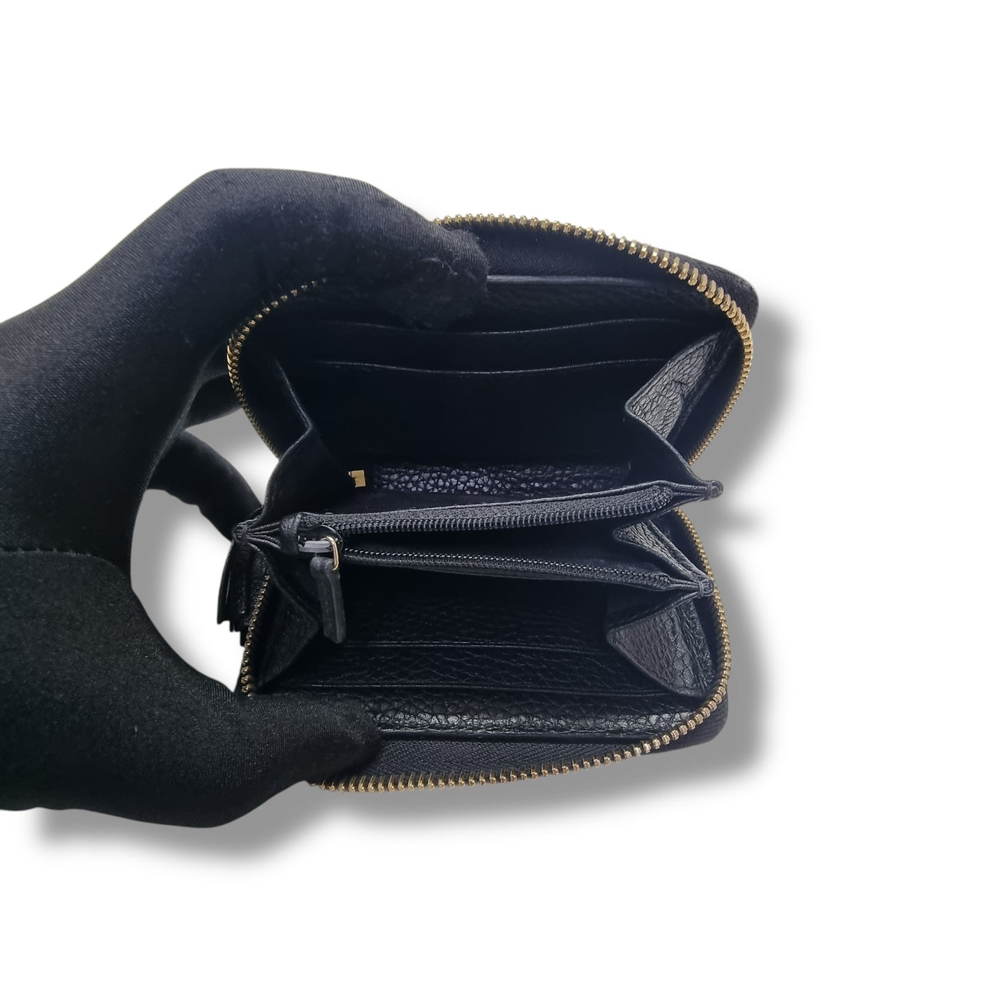 Gucci Soho Disco Leather Wallet Ghw (Black)