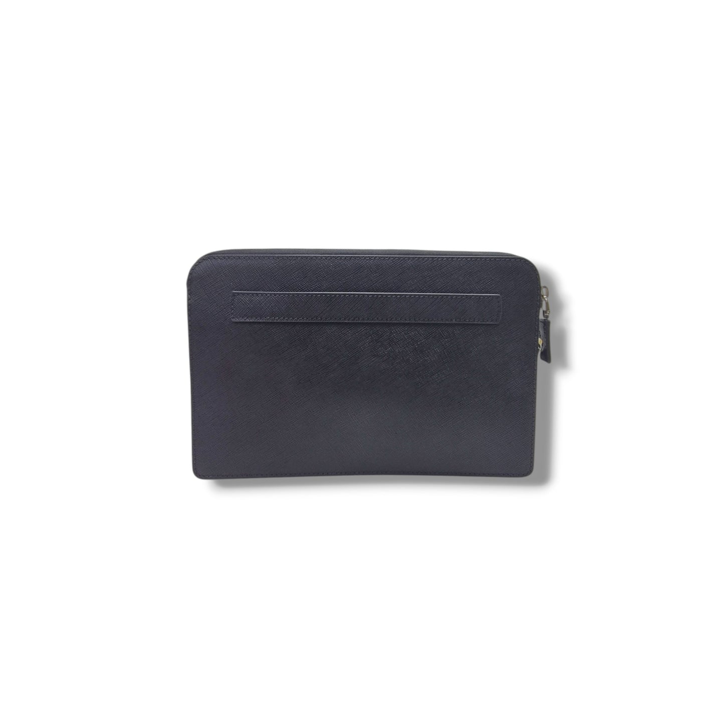 Prada Saffiano Leather Wrist Clutch Shw (Black)