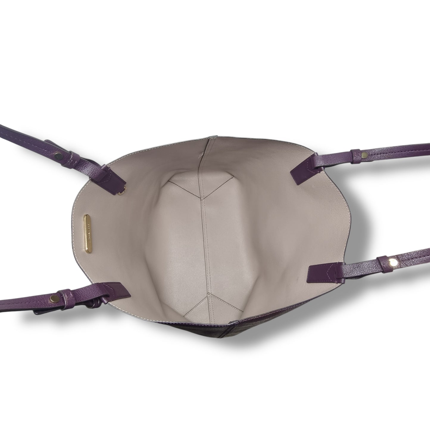 Michael Kors Cameron Leather Reversible Shoulder Bag Ghw (Voilet)