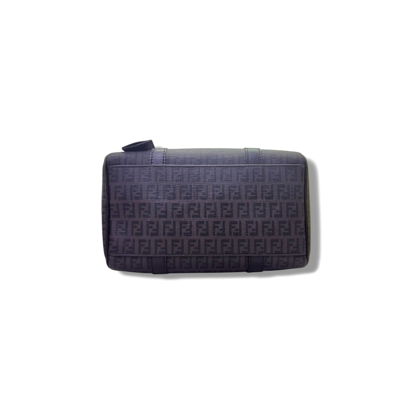 Fendi Zucchino Spalmati Canvas Forever Boston Bag Ghw (Monogram FF Brown)