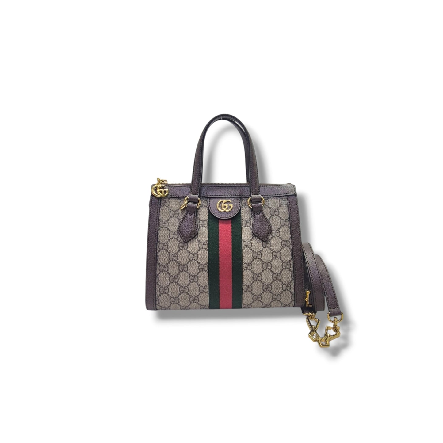 Gucci GG Supreme Canvas Ophidia Small Tote Ghw (Brown)