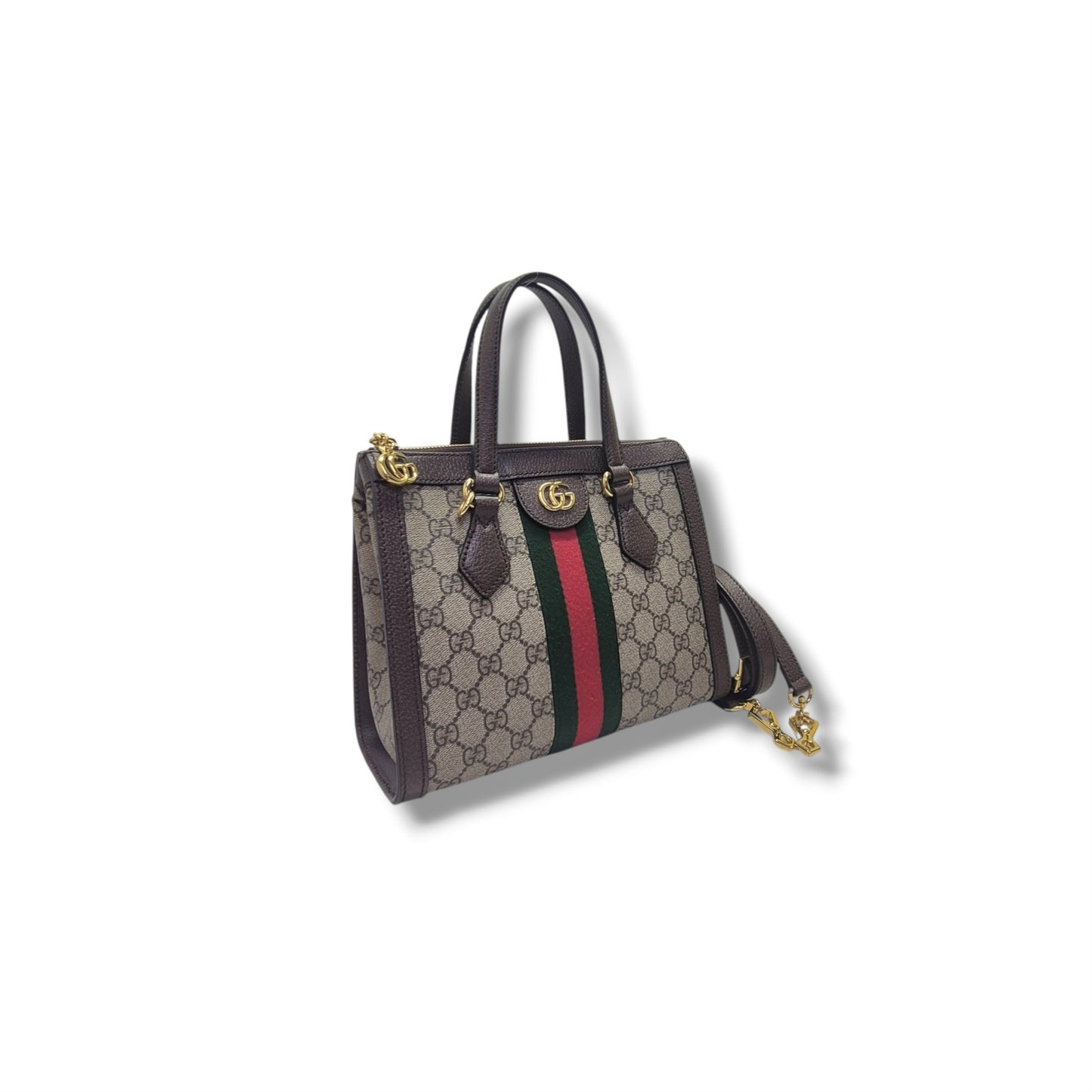 Gucci GG Supreme Canvas Ophidia Small Tote Ghw (Brown)