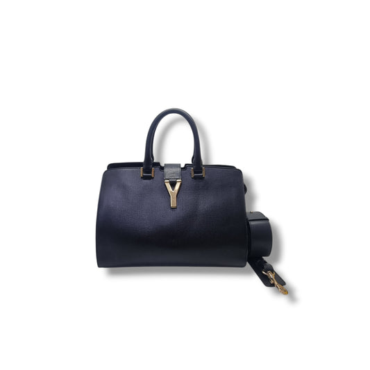 YSL Cabas Chyc Small Leather Bag Ghw (Black)