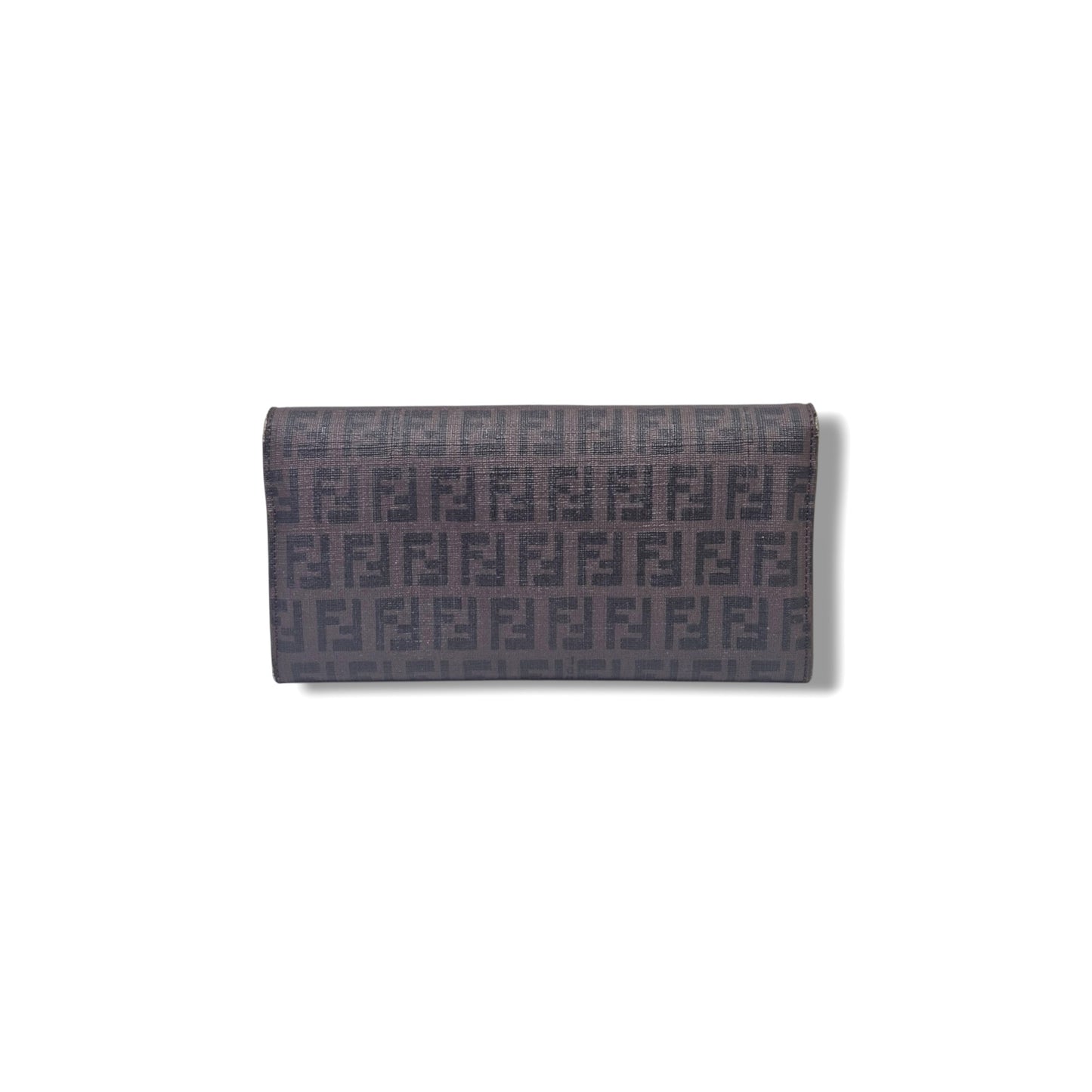 Fendi Zucchino Spalmati Canvas Forever Boston Bag Ghw (Monogram FF Brown)