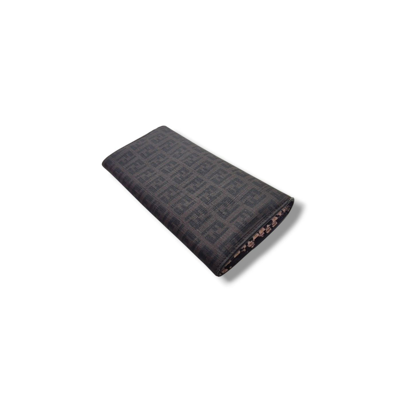 Fendi Zucchino Spalmati Canvas Forever Boston Bag Ghw (Monogram FF Brown)
