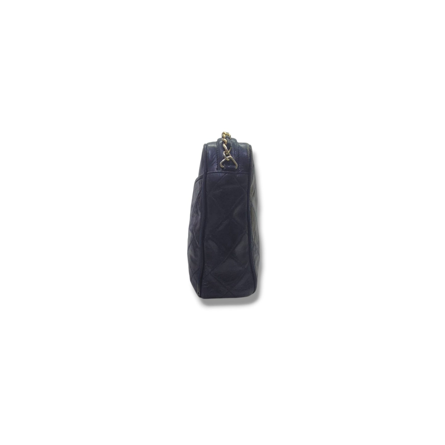 Chanel Vintage Camera Bag With Tassle Lambskin Ghw (Black)