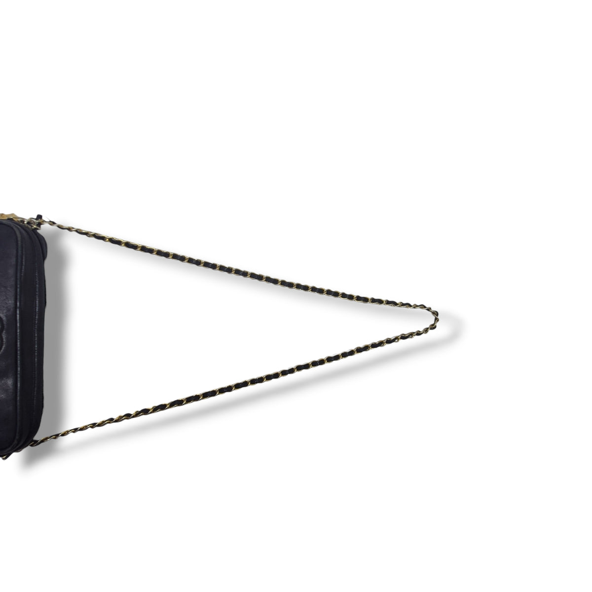 Chanel Vintage Camera Bag With Tassle Lambskin Ghw (Black)