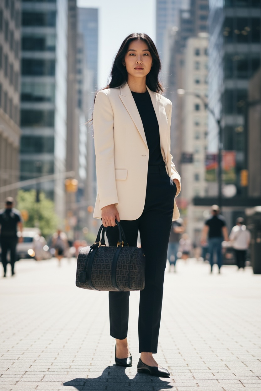 Fendi Zucchino Spalmati Canvas Forever Boston Bag Ghw (Monogram FF Brown)