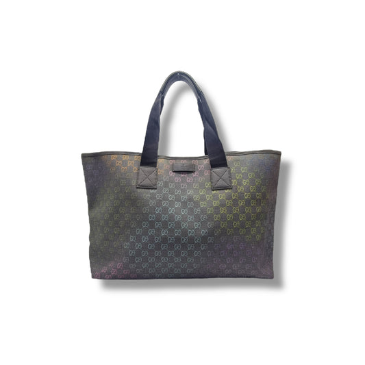 Gucci GG Gradient Logo Canvas Shoulder Bag Shw (Grey Multicolor)