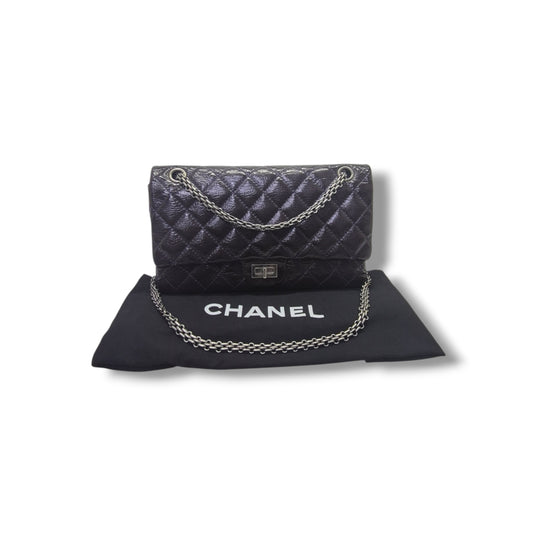 Chanel 2.55 Reissue Double Flap Patent Leather Shw (Dark Purple)