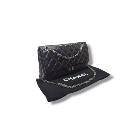 Chanel 2.55 Reissue Double Flap Patent Leather Shw (Dark Purple)