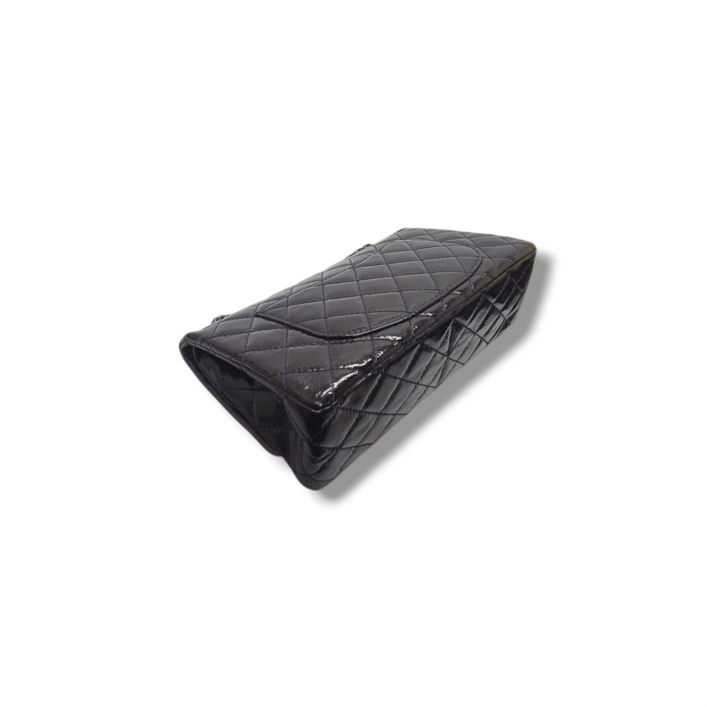 Chanel 2.55 Reissue Double Flap Patent Leather Shw (Dark Purple)