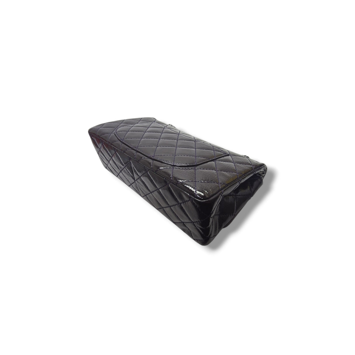 Chanel 2.55 Reissue Double Flap Patent Leather Shw (Dark Purple)