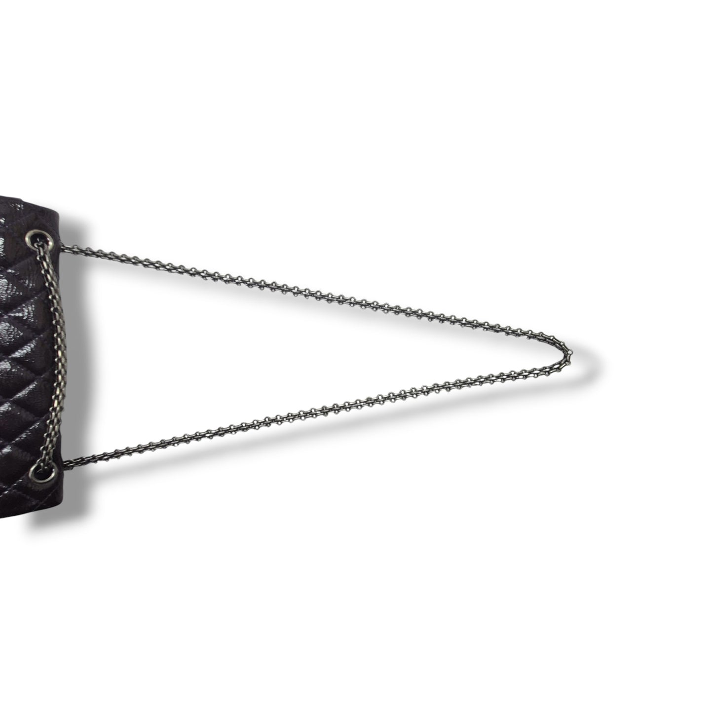 Chanel 2.55 Reissue Double Flap Patent Leather Shw (Dark Purple)