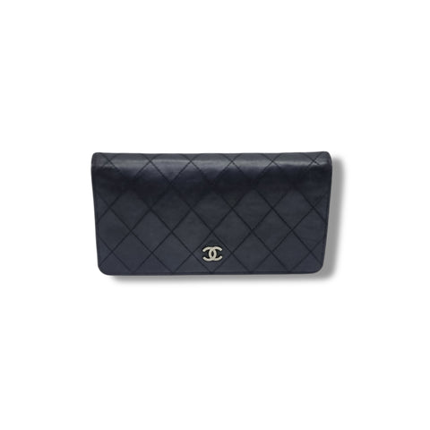 Chanel Bifold Wallet Quilted Shw (Black)